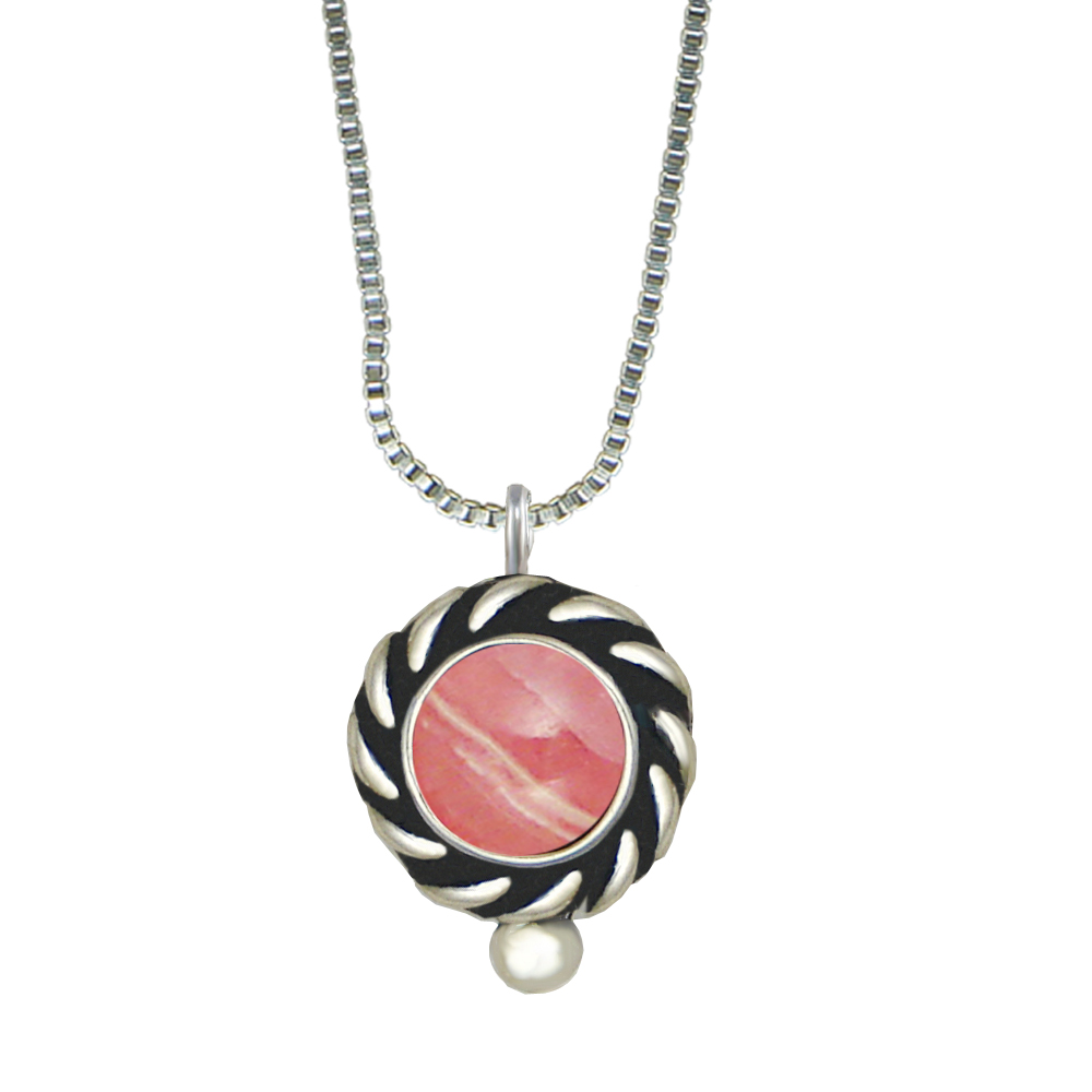 Sterling Silver Little Rhodocrosite Pendant Necklace